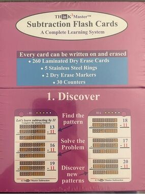 New Th!nK2Master Subtraction Flash Cards